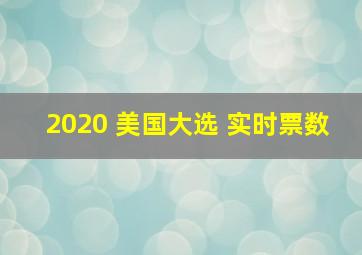 2020 美国大选 实时票数